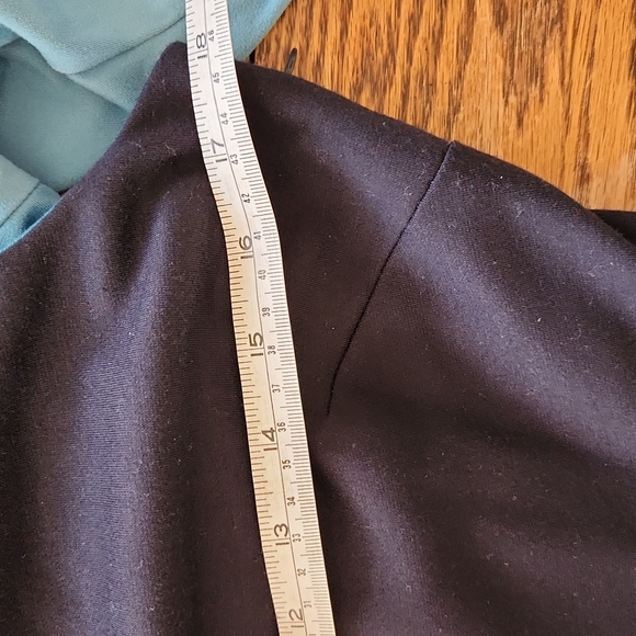 Tahari Navy Blue Top with Peplum  M - Picture 7 of 7